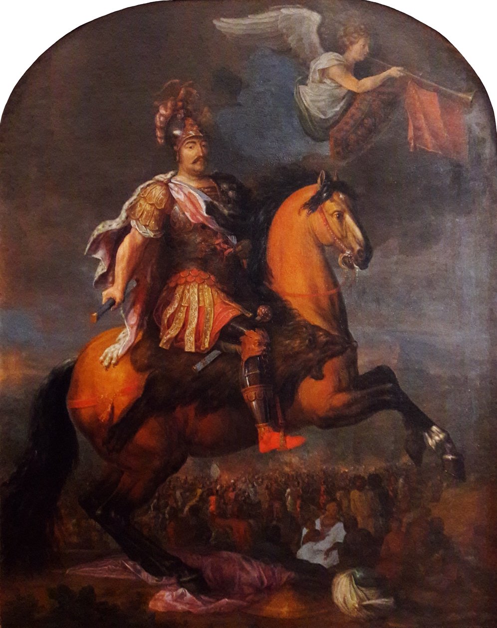 Jezdecký portrét krále Jana III. Sobieski z Polska od Pierre Denis Martin