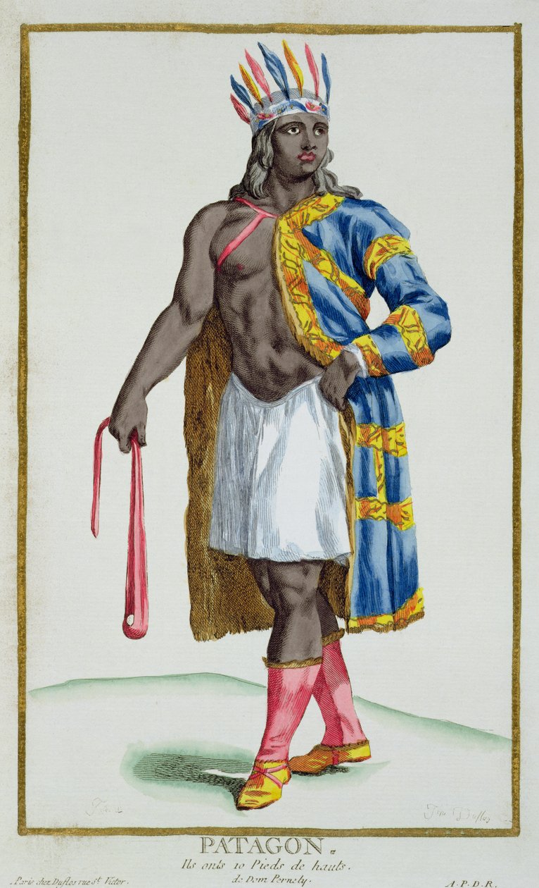 Patagonský muž, 1780 od Pierre Duflos