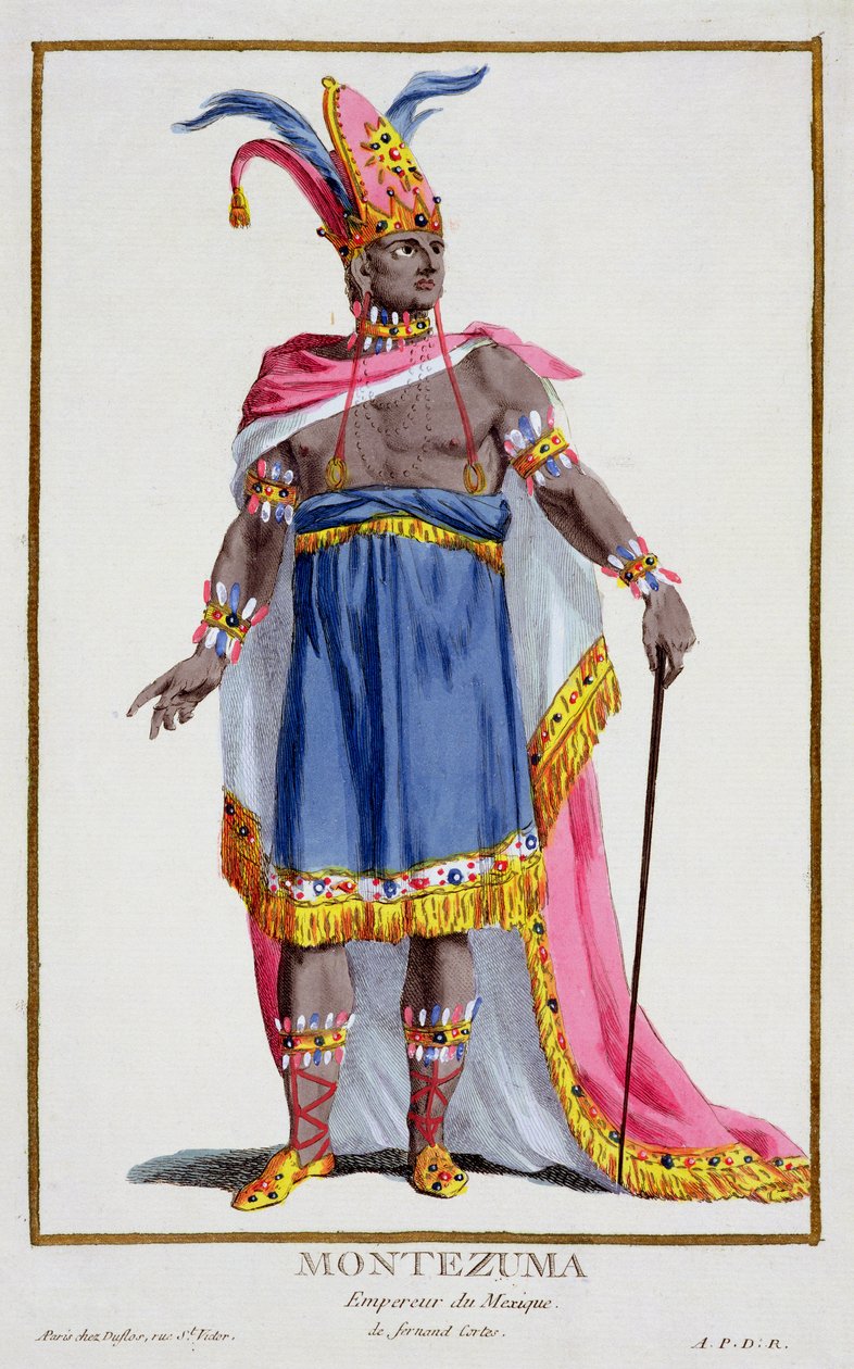 Montezuma, císař Mexika (1466-1520) 1780 od Pierre Duflos