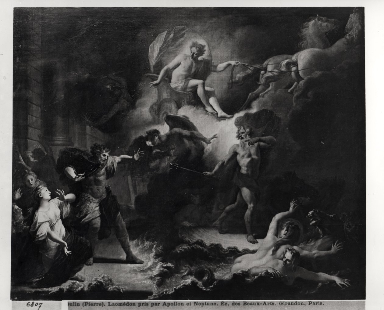 Laemedon potrestaný Apollónem a Poseidonem, 1707 od Pierre Dulin