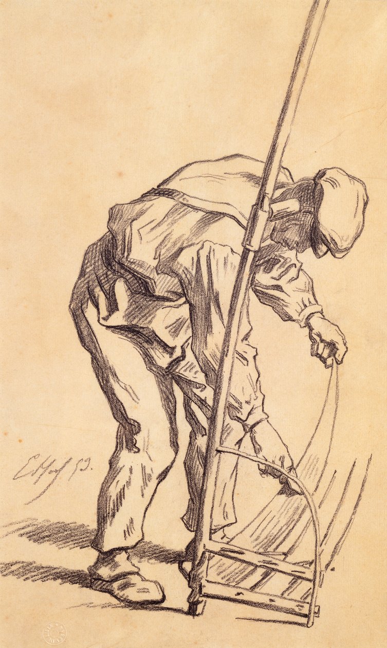 Žnec brousící kosu, 1859 od Pierre Edmond Alexandre Hedouin