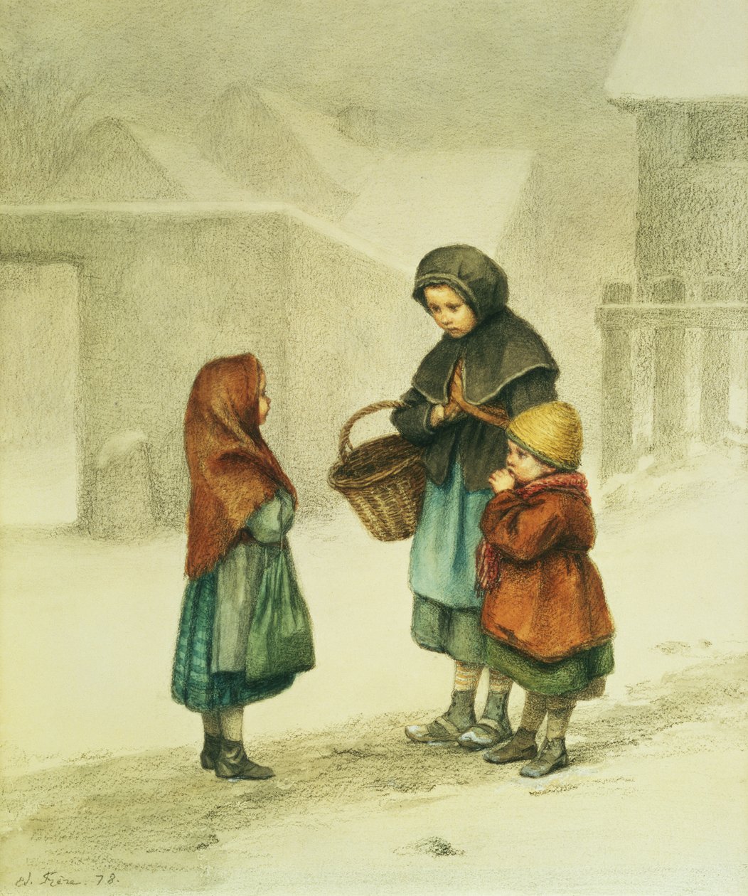 Rozhovor ve sněhu od Pierre Edouard Frere
