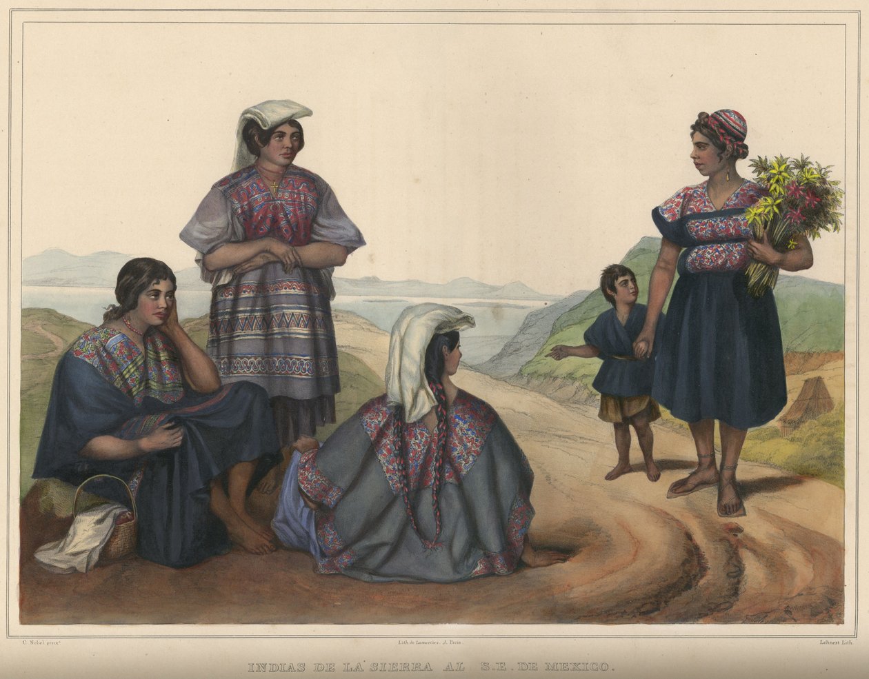 Indias de la Sierra do S. E. z Mexika od Pierre Frédéric Lehnert