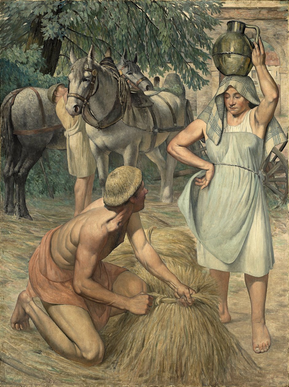 Návrat z polí (triptych, boční část) kolem 1920-30 od Pierre Gustave