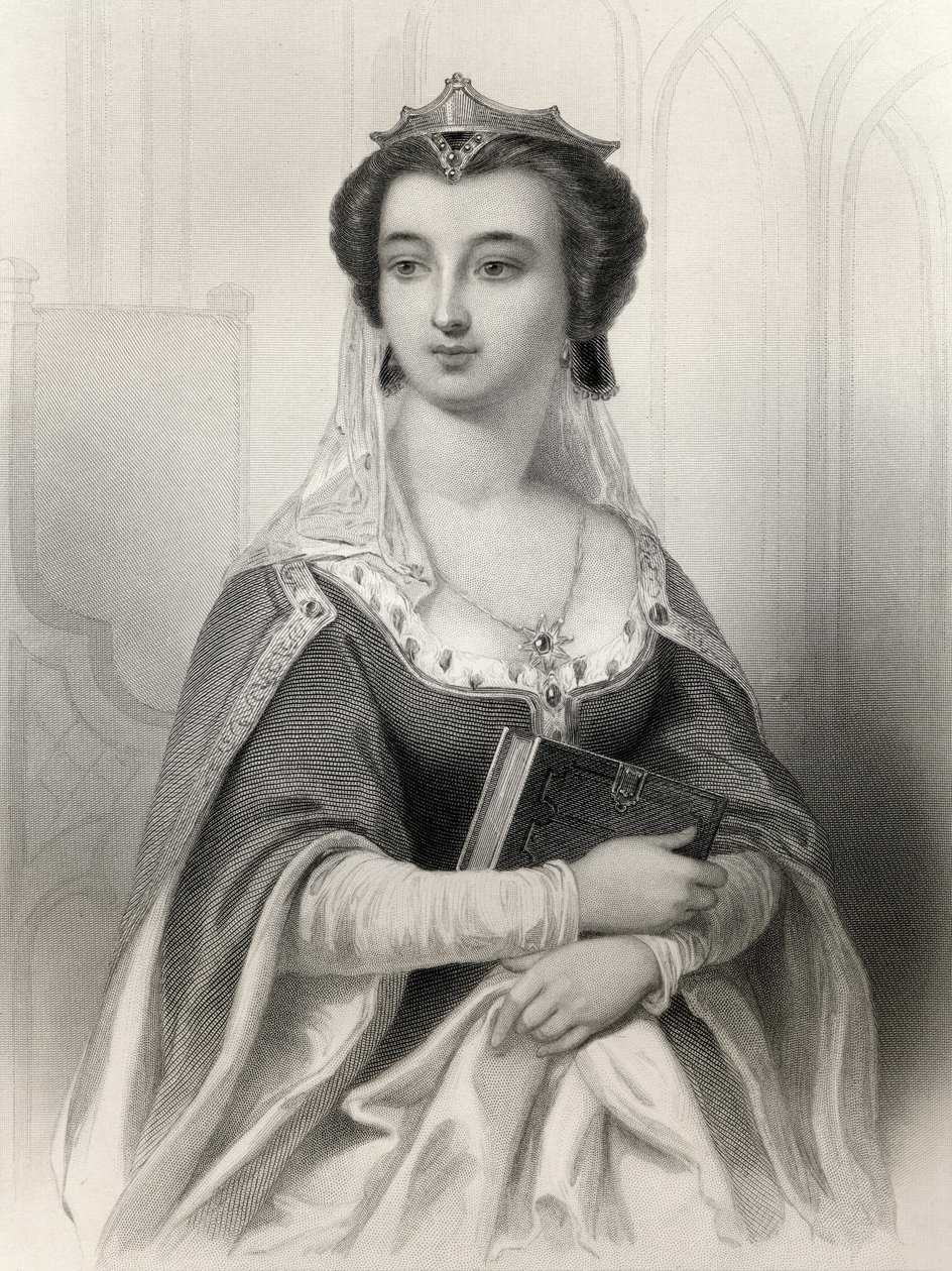 Valentina Visconti (1371-1408) ilustrace z „World Noted Women“ od Mary Cowden Clarke, 1858 od Pierre Gustave Eugene Staal