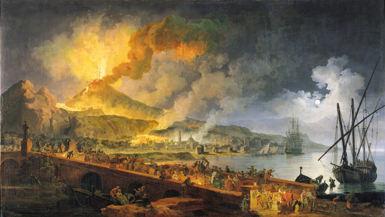Erupce Vesuvu v roce 1771, 1779 (viz také 49565) od Pierre Jacques Volaire