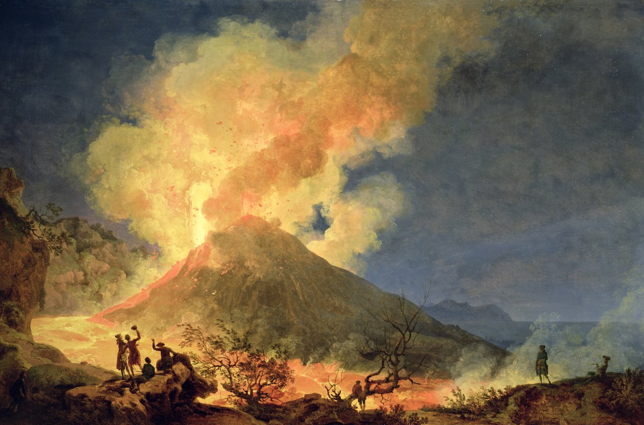 Erupce Vesuvu od Pierre Jacques Volaire