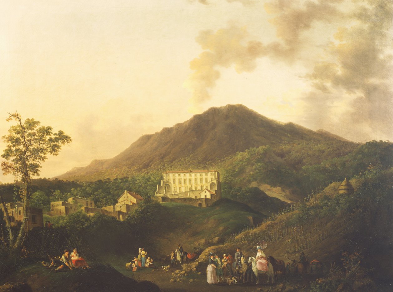 Pohled na Villa Medici, Ottaviano od Pierre Jacques Volaire