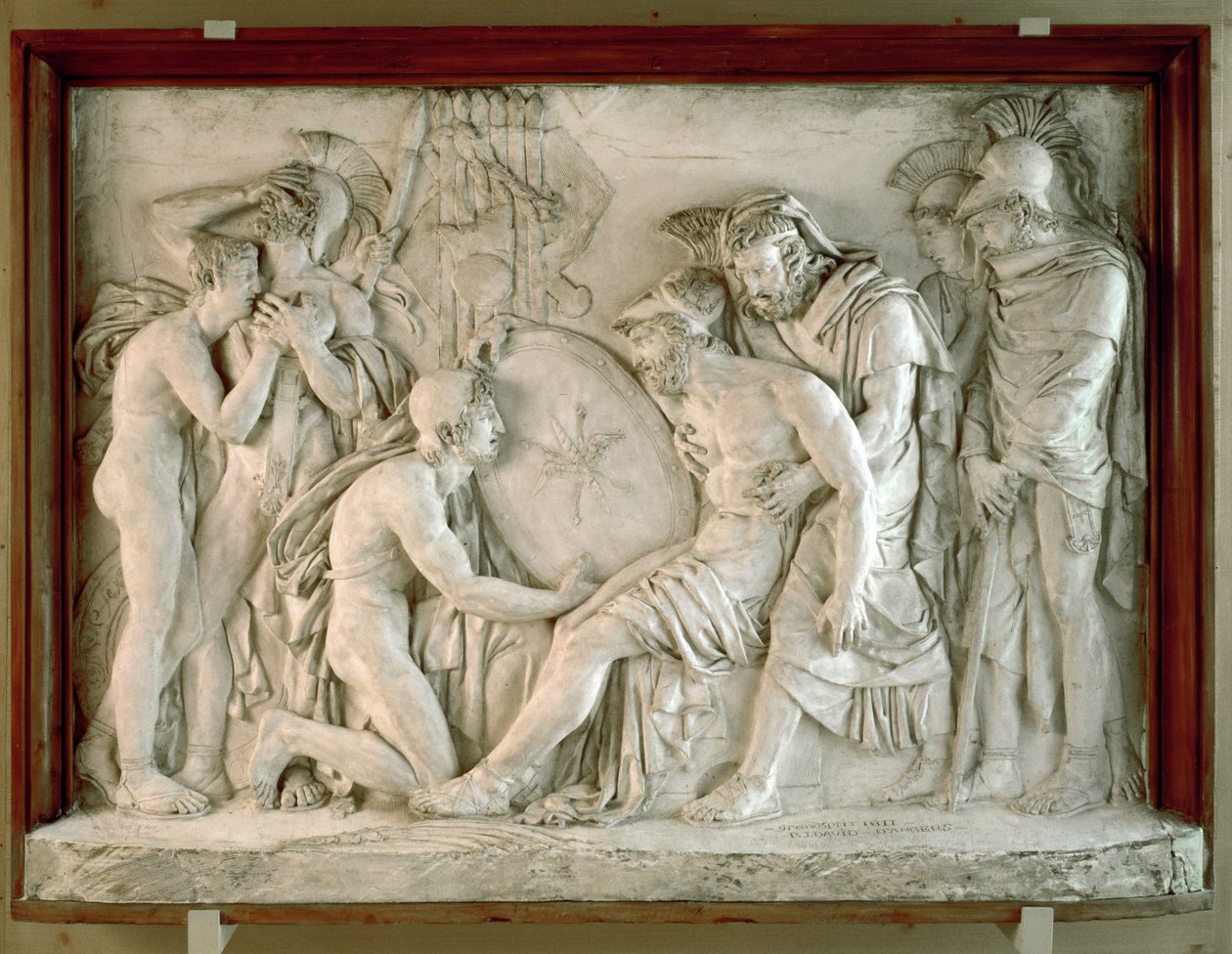 Achillova smrt, 1811 (sádra) od Pierre Jean David d