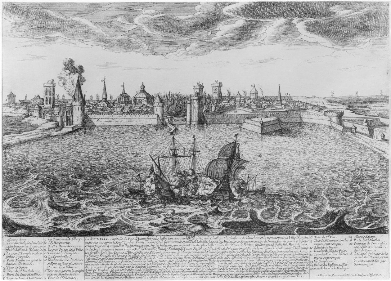 Pohled na La Rochelle od Pierre Jean Mariette