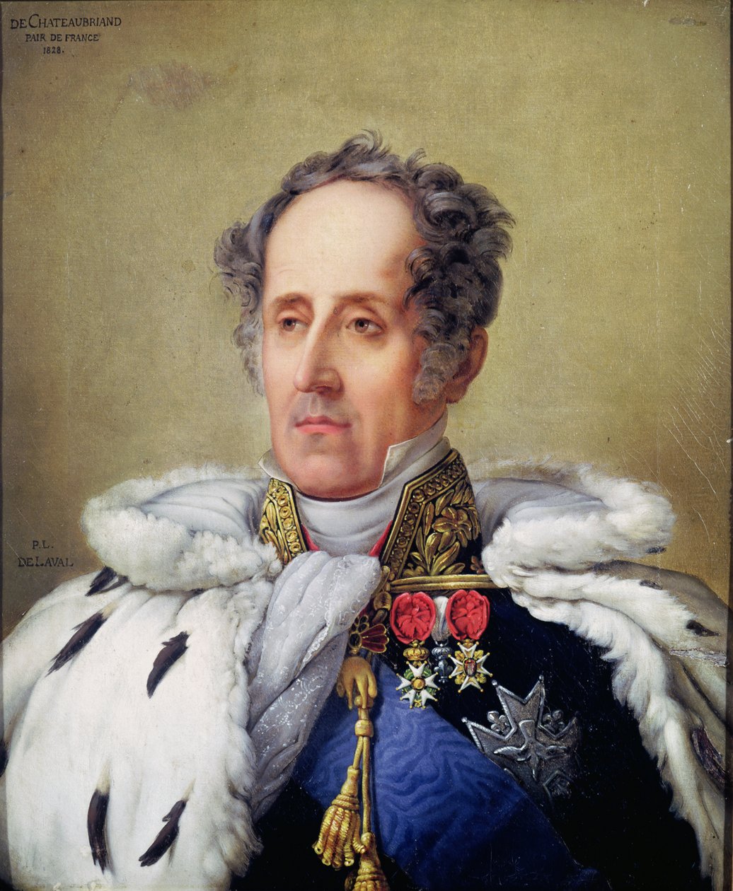 Portrét Francois Rene (1768-1848) Vicomte de Chateaubriand, 1828 od Pierre Louis Delaval