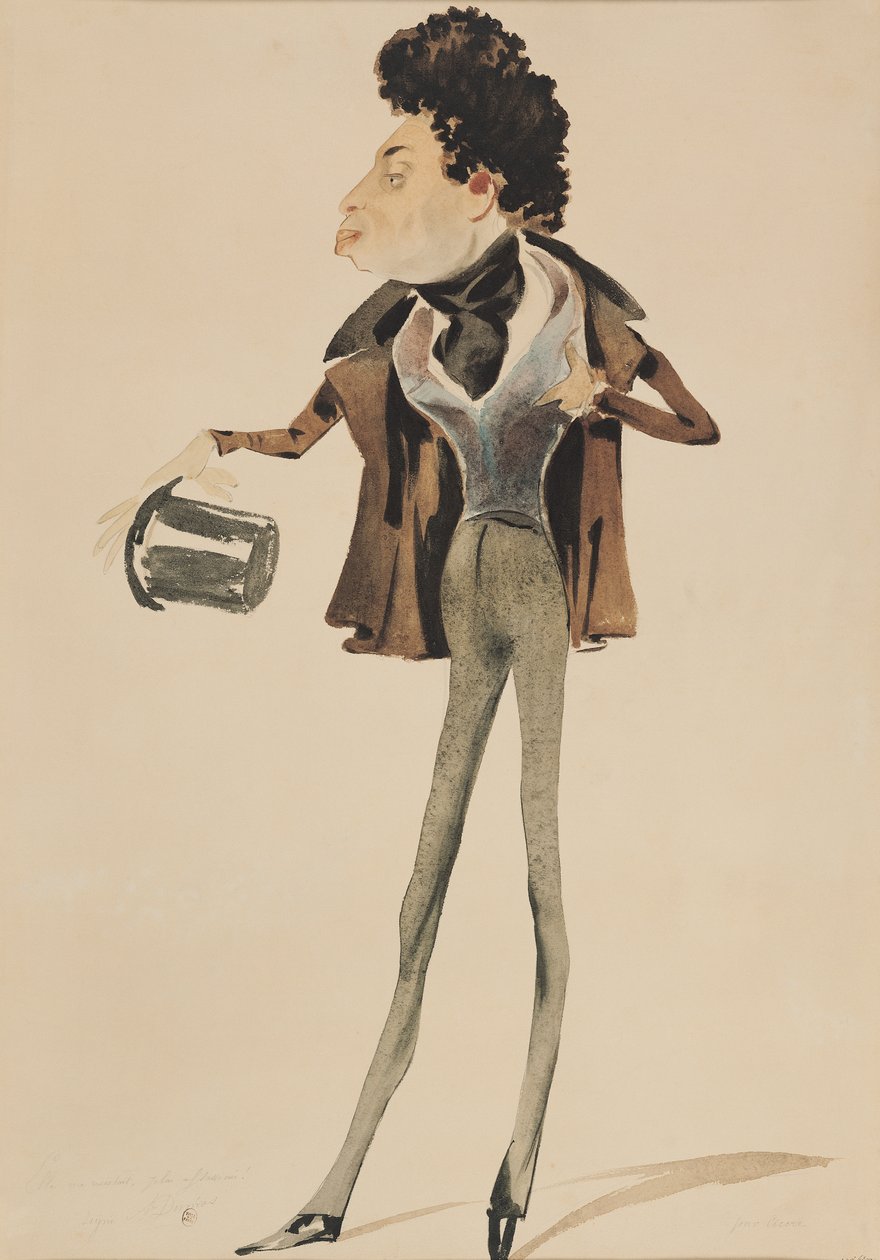 Karikatura Alexandra Dumase Pere (1802-70) od Pierre Luc Charles Ciceri