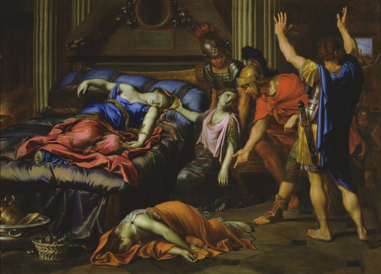 Smrt Kleopatry od Pierre Mignard