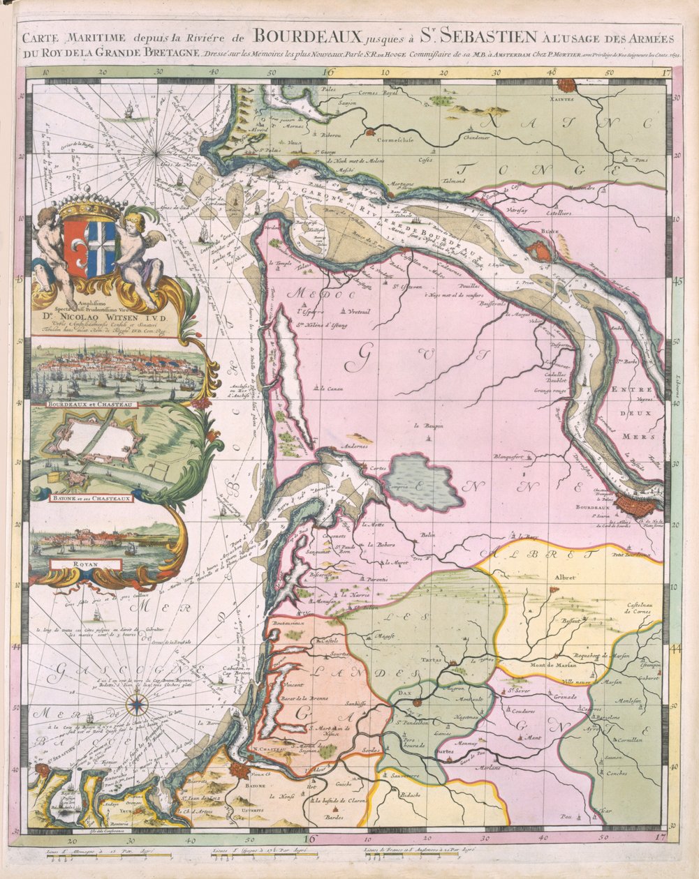 La Naptune Francois, nebo Atlas mořských map, 1693 od Pierre Mortier