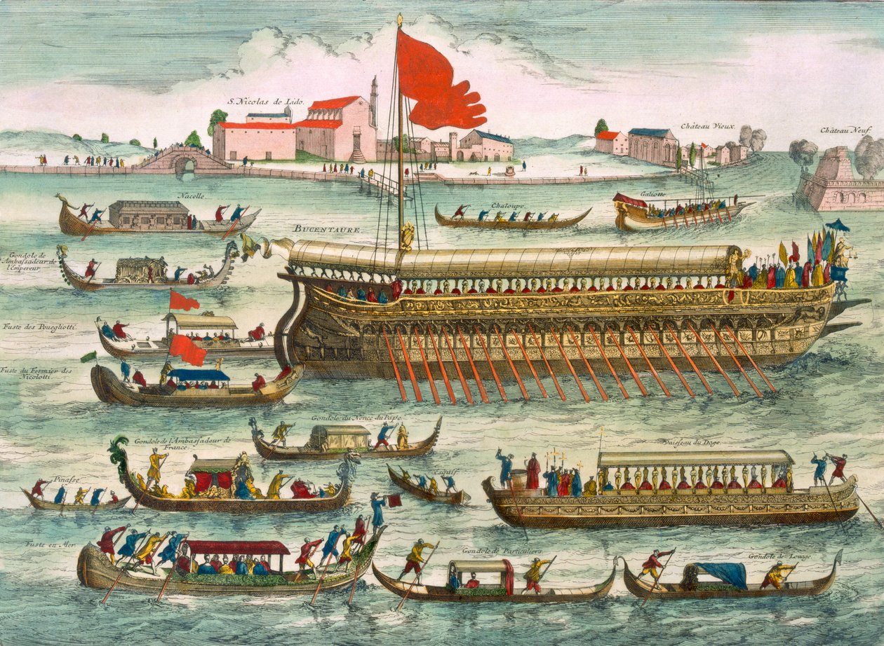 Typy pojmenované plavby Benátčanů, v Lido, 1693 od Pierre Mortier