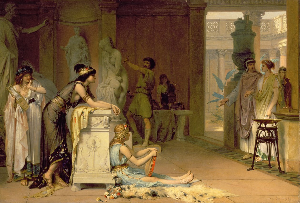 The Studio of Phidias, 1879 od Pierre Olivier Joseph Loommans