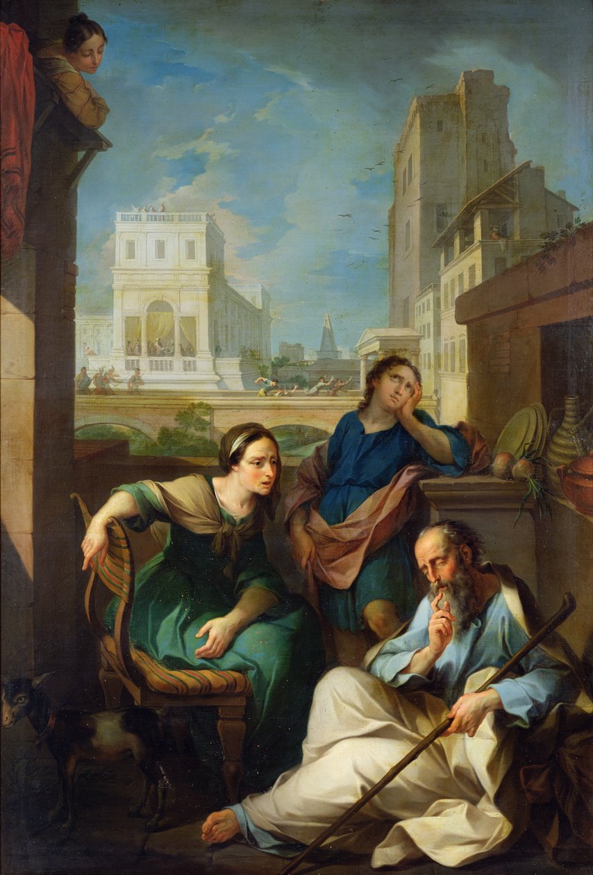 Tobit oslepne, 1733 od Pierre Parrocel