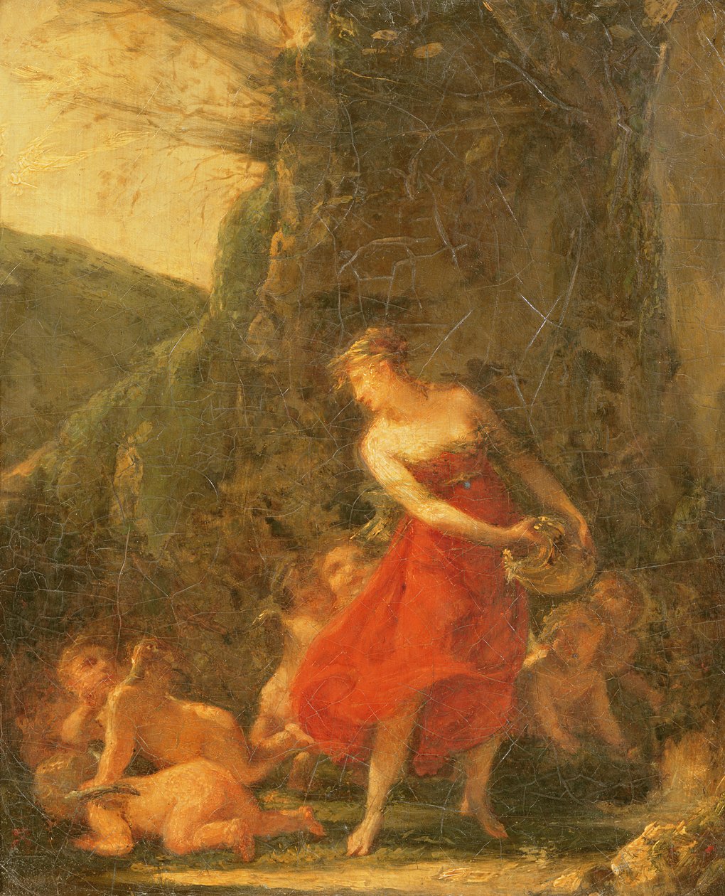 Mladá Naiad lechtala Cupids od Pierre Paul Prudhon