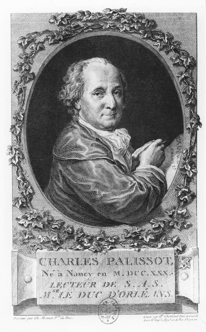 Portrét Charlese Palissota od Pierre Philippe Choffard