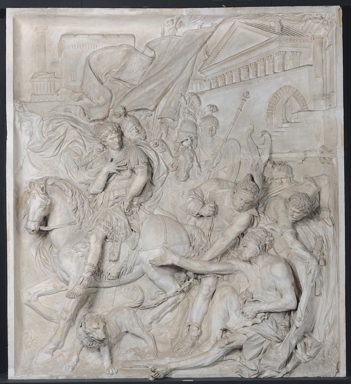 Alexandr Veliký a Diogenes, dokončena v roce 1693 (mramor) (viz také 193557) od Pierre Puget