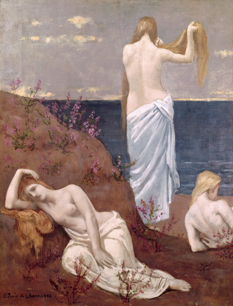 Young Girls by the Sea, před rokem 1894 od Pierre Puvis de Chavannes