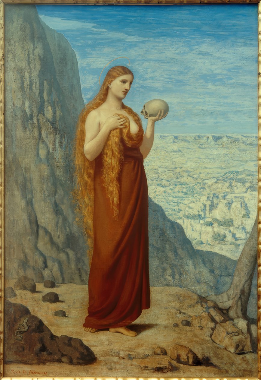 PC Puvis de Chavannes, St. Máří Magdalény v poušti od Pierre Puvis de Chavannes