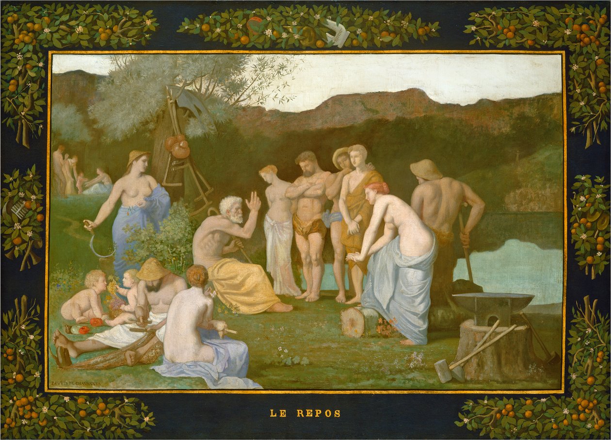 Odpočinek, kolem roku 1863 od Pierre Puvis de Chavannes