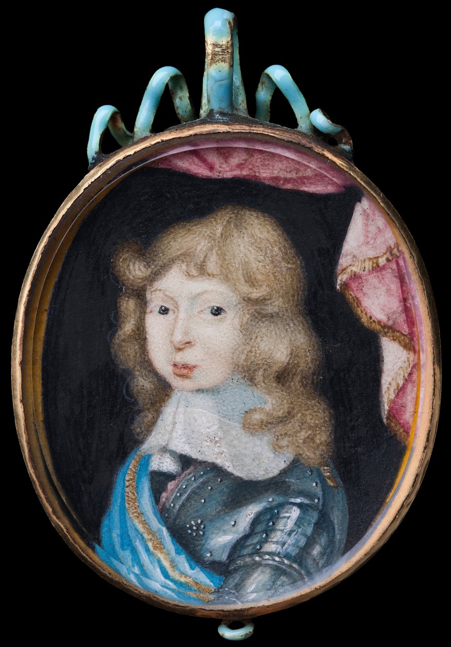 Miniaturní portrét Karla XI., Švédského krále 1660-1697, jako dítě od Pierre Signac
