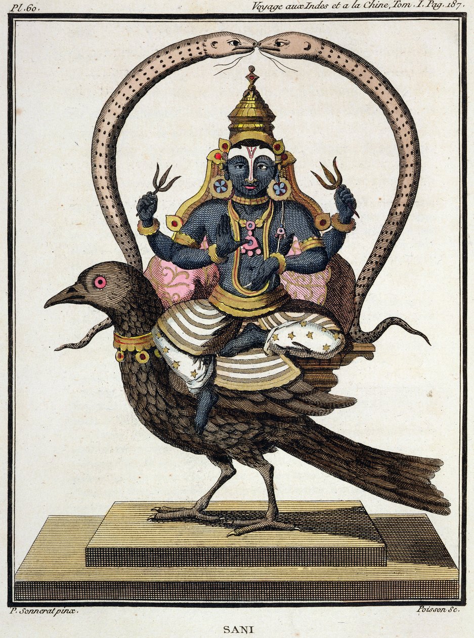 Sani, z „Voyage aux Indes et a la Chine“ od Pierra Sonnerata, vyryto Poissonem, vydáno 1782 od Pierre Sonnerat
