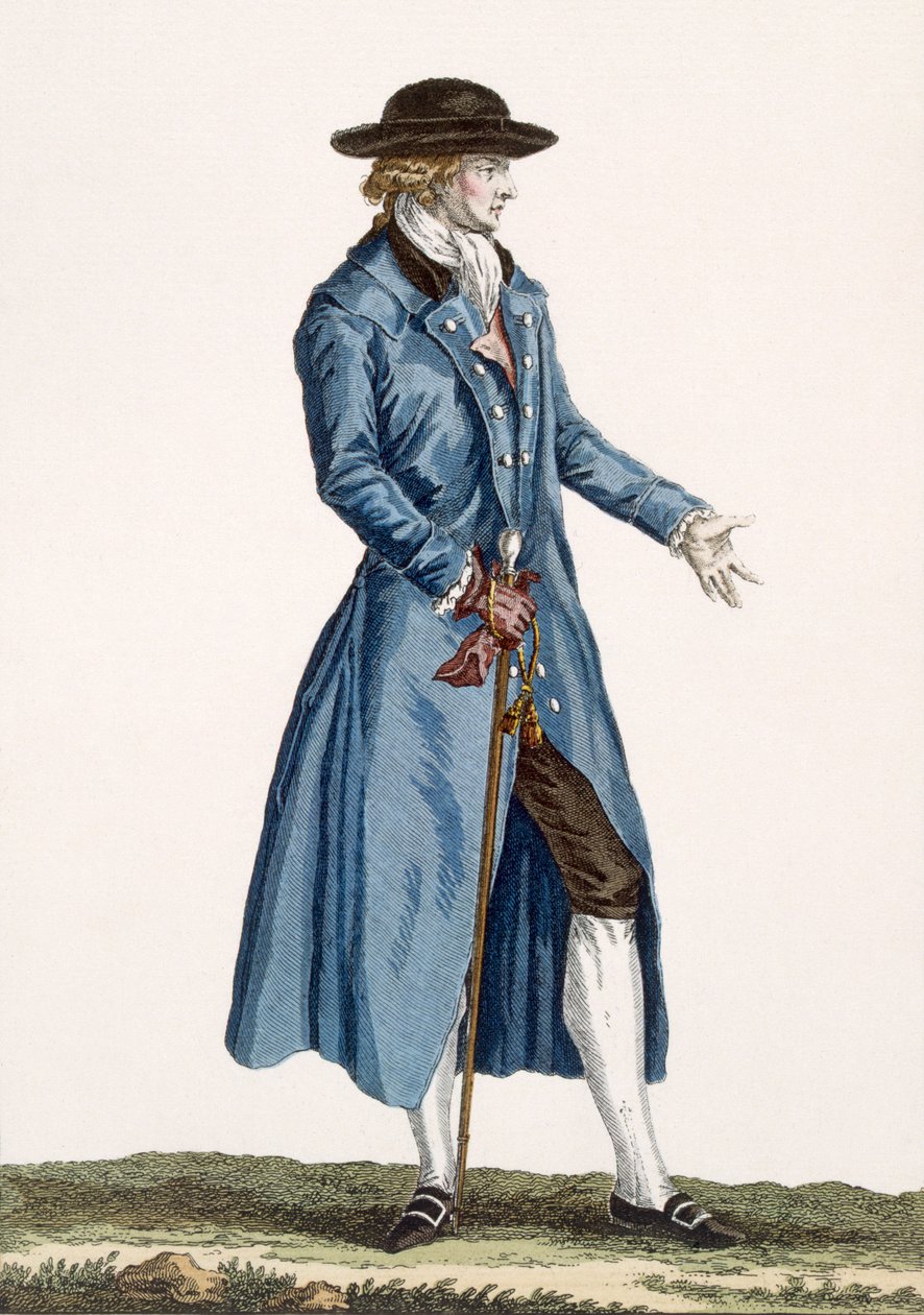 Gentleman v modrém kabátě, deska z 
