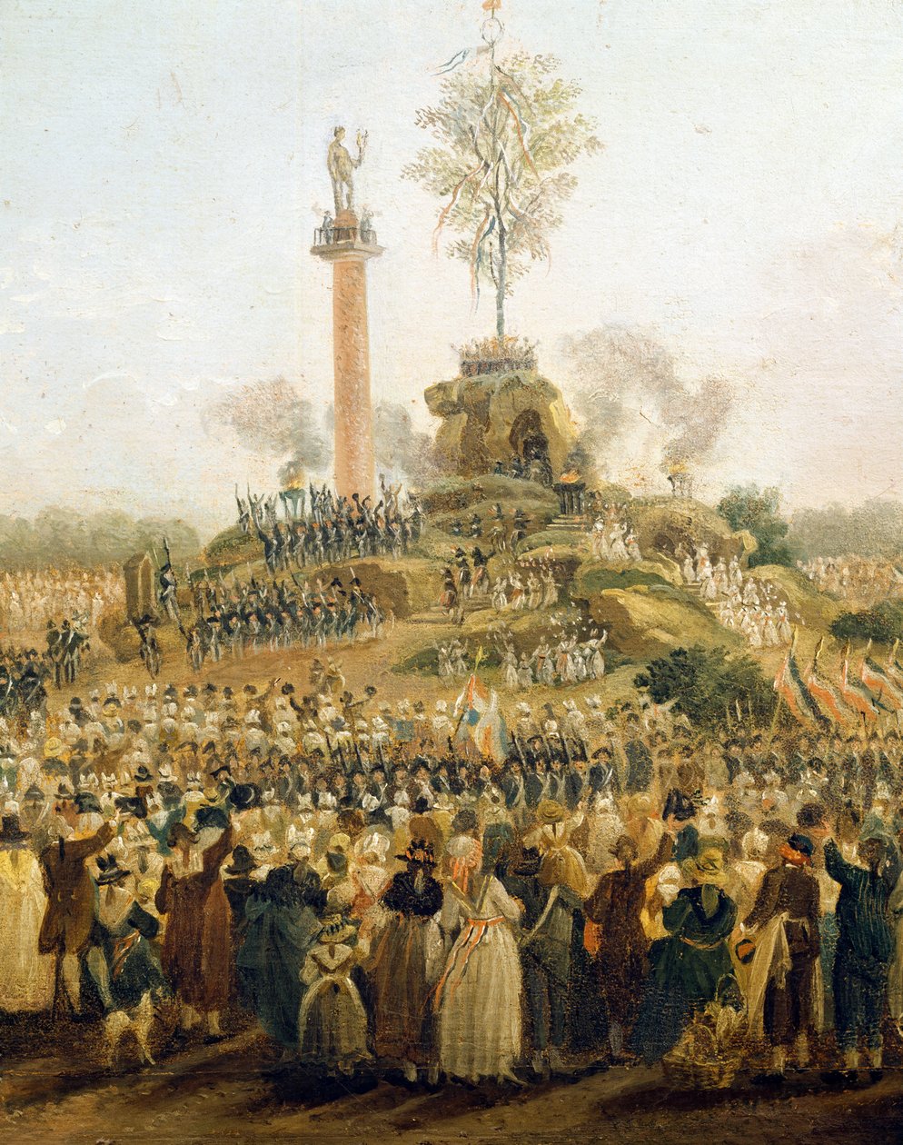 Detail z Festivalu Nejvyšší bytosti na Champ de Mars, 8. června od Pierre Antoine Demachy