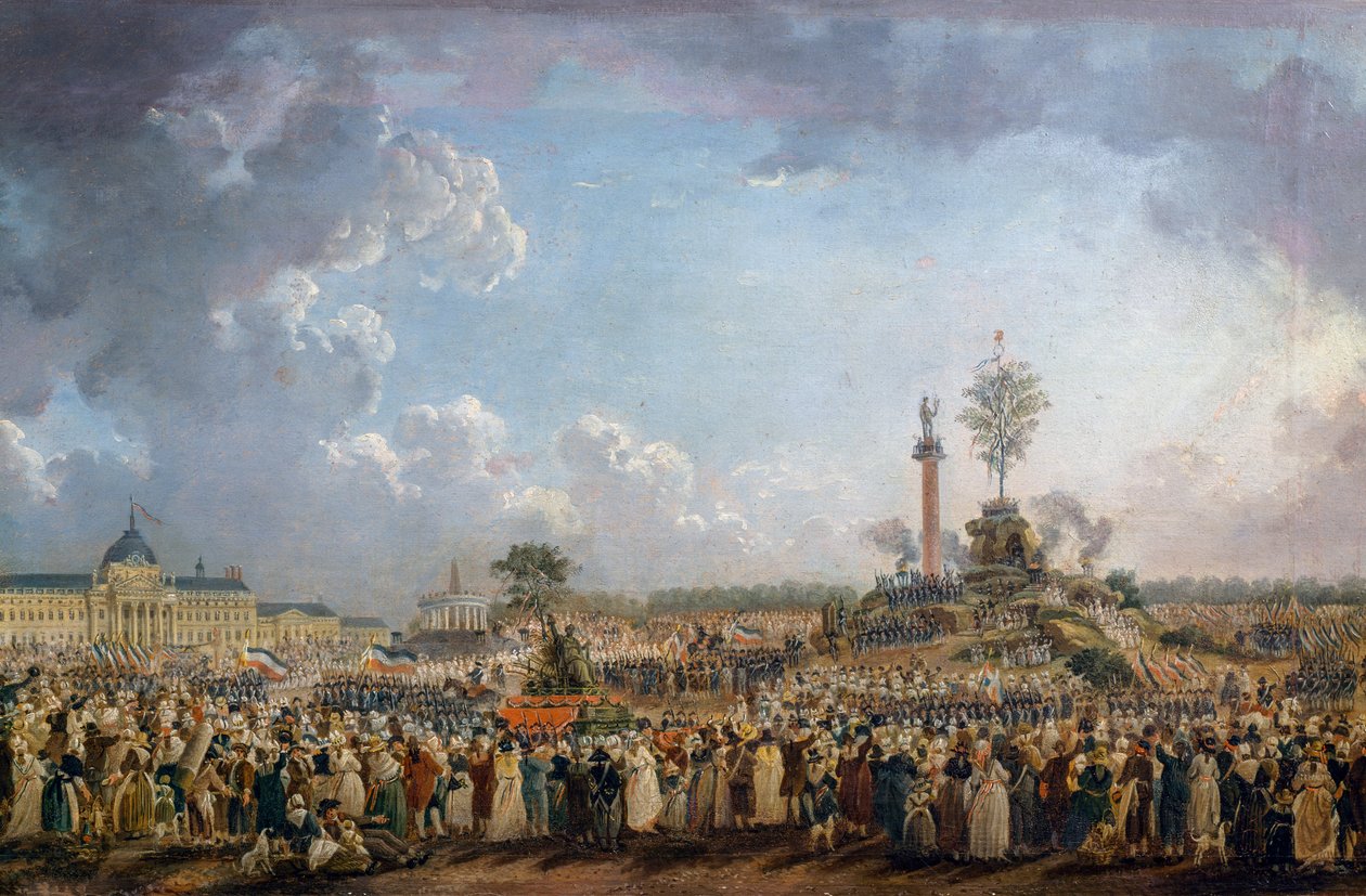 Festival nejvyšší bytosti na Champ de Mars od Pierre Antoine Demachy