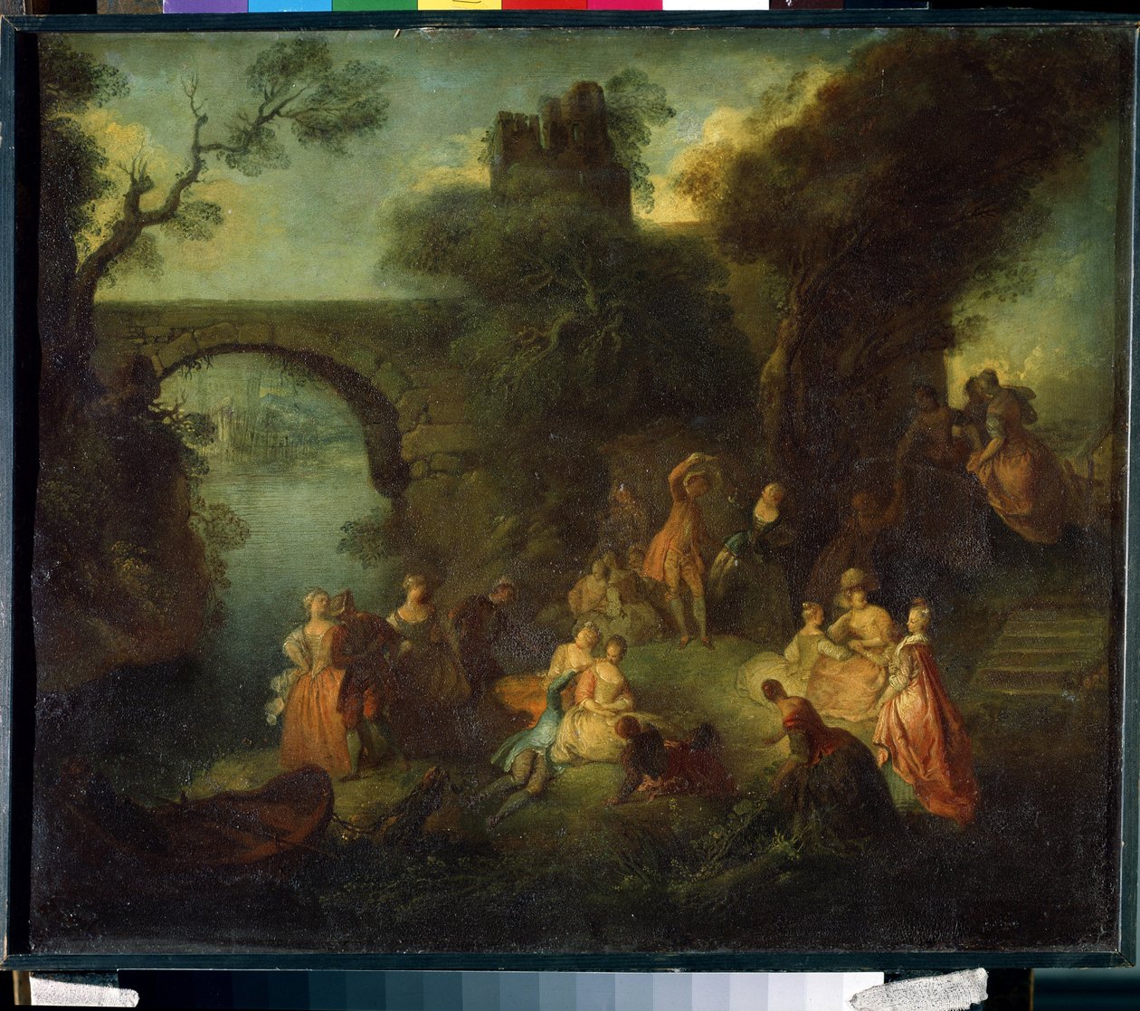 Tanec u řeky (Dance at the river). Obraz Pierre-Antoine Quillard (Pierre Antoine Quillard od Pierre Antoine Quillard