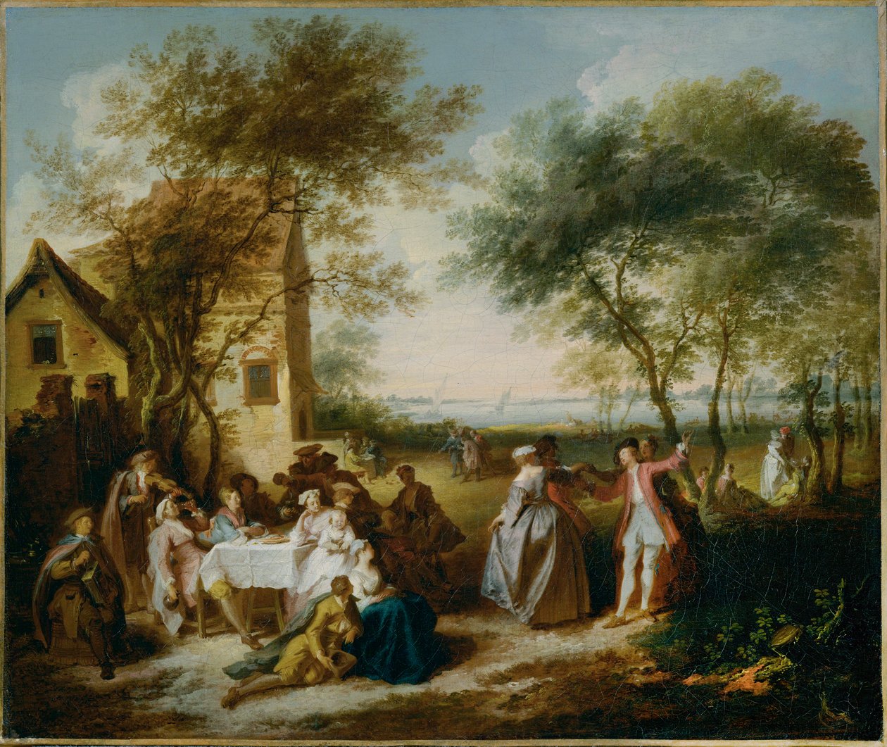 Fete champetre - Venkovská slavnost ... (malba na plátně) od Pierre Antoine Quillard