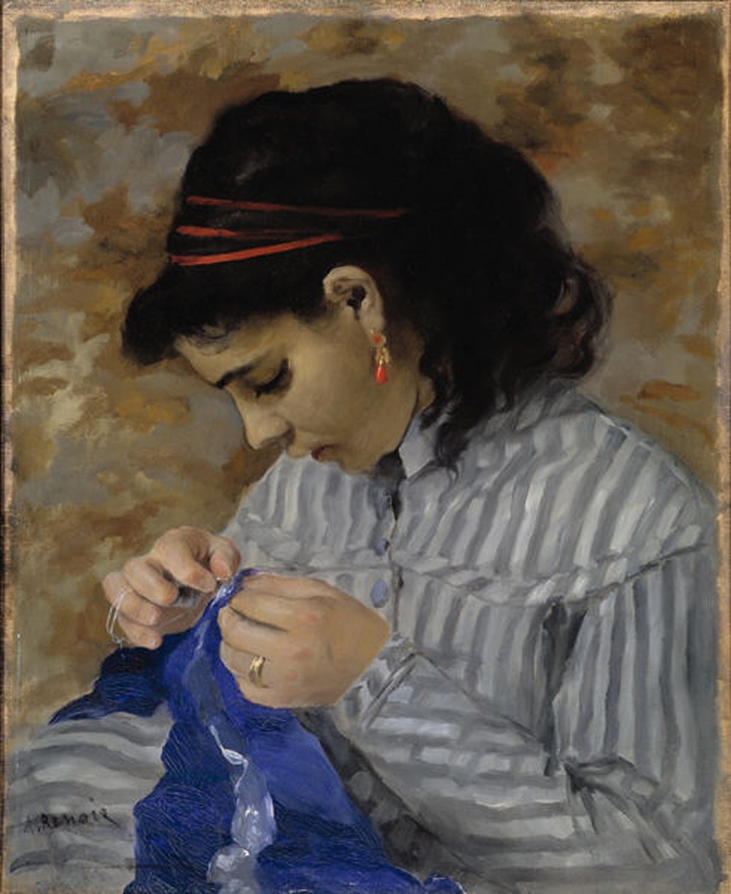 Lise cousantLise Sewing od Pierre Auguste Renoir
