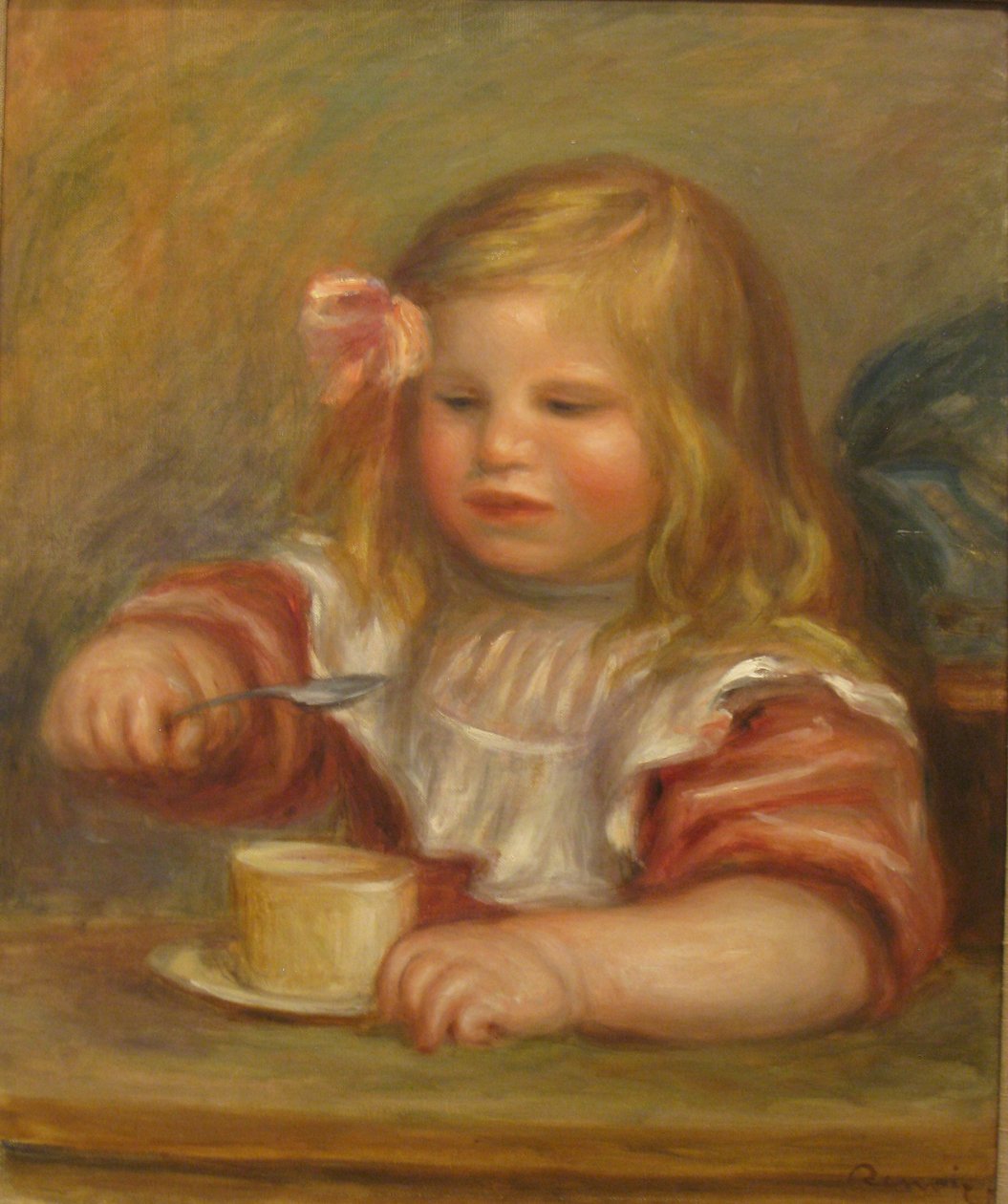 Coco jí polévku od Pierre Auguste Renoir