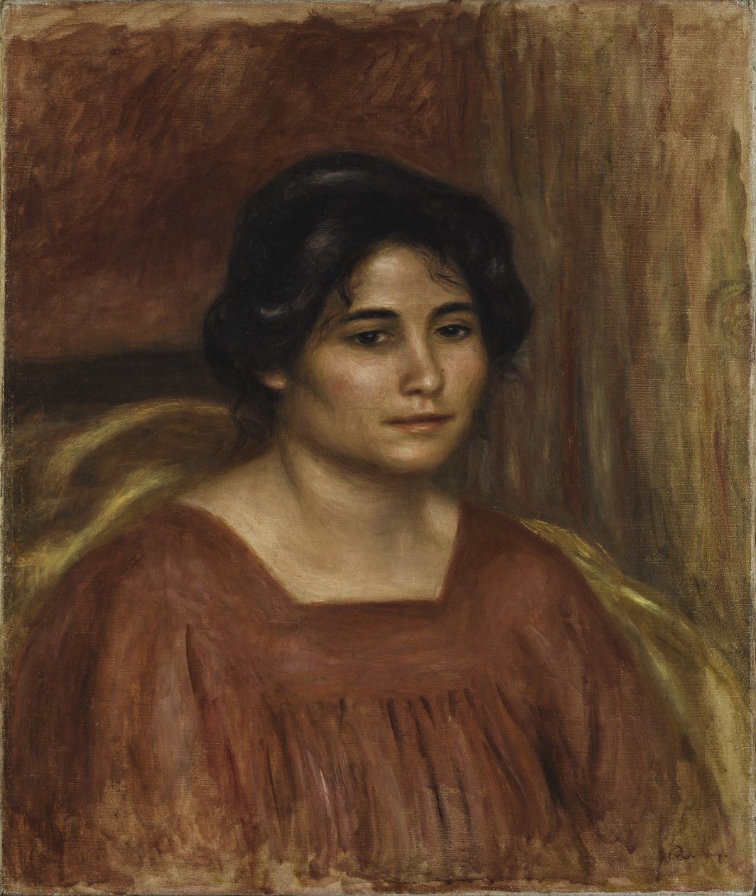 Gabrielle v červených šatech, 1908 od Pierre Auguste Renoir