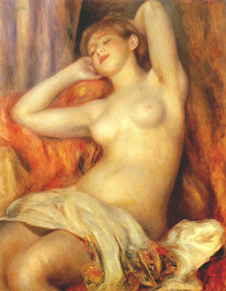 Spící žena Gabrielle Renard od Pierre Auguste Renoir