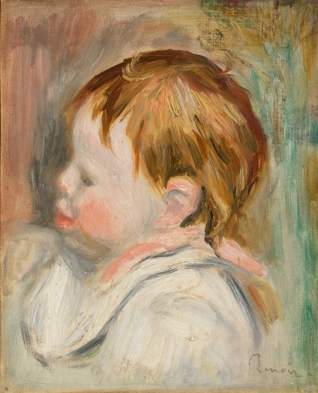 Hlavička dítěte (hlavička dítěte, levý profil) od Pierre-Auguste Renoir