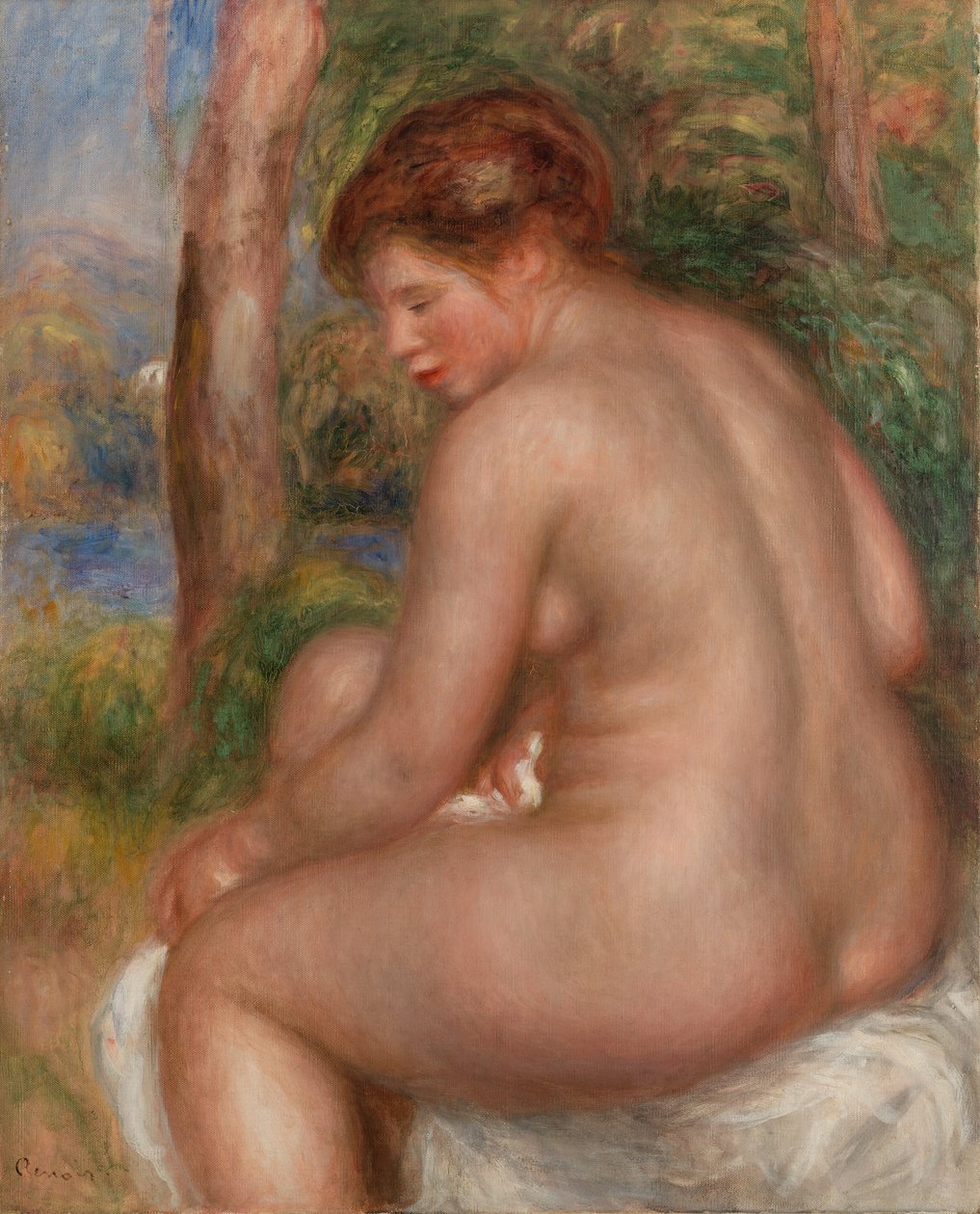 Koupání v tříčtvrteční pohled od Pierre-Auguste Renoir