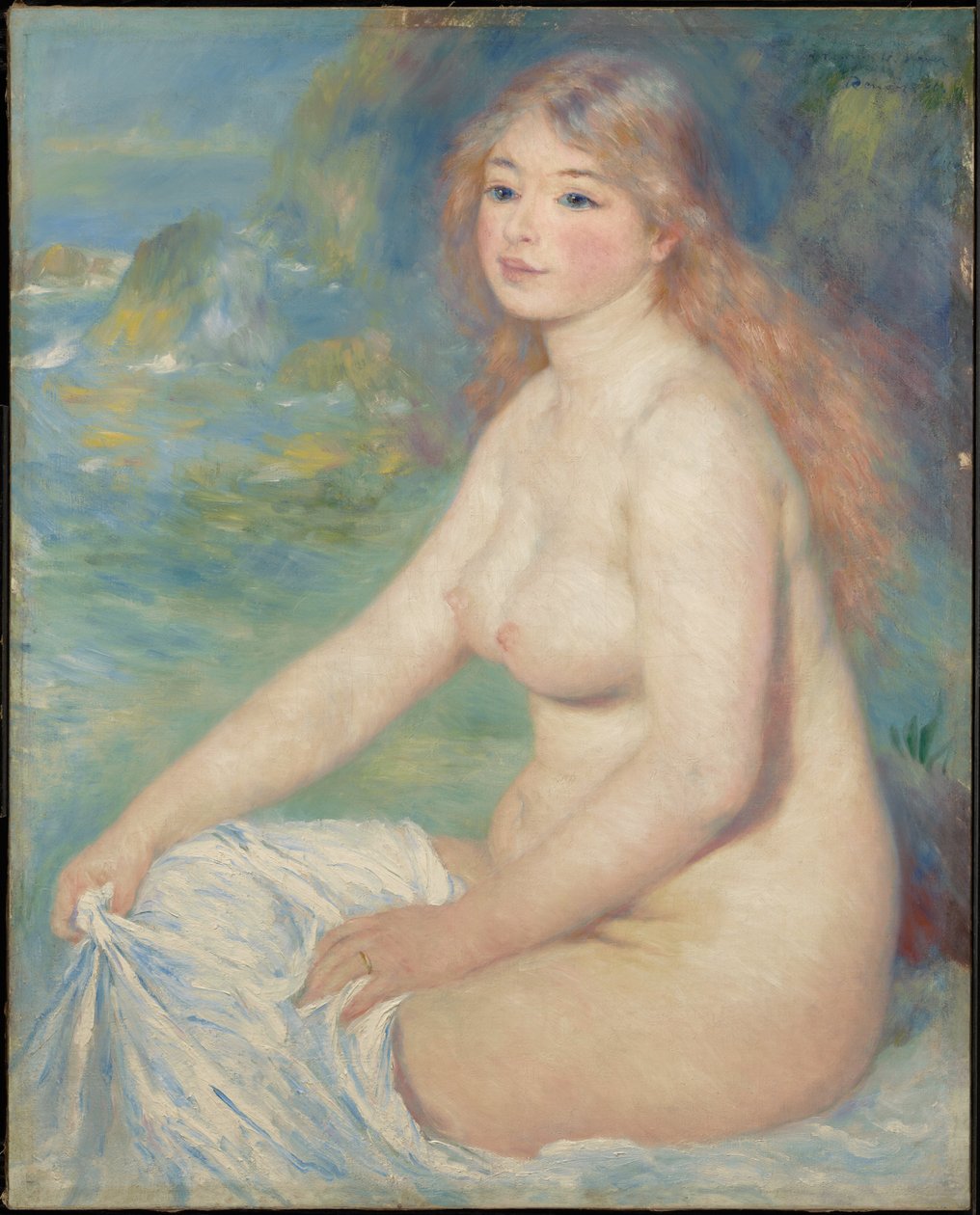 Blondýna při koupeli od Pierre-Auguste Renoir