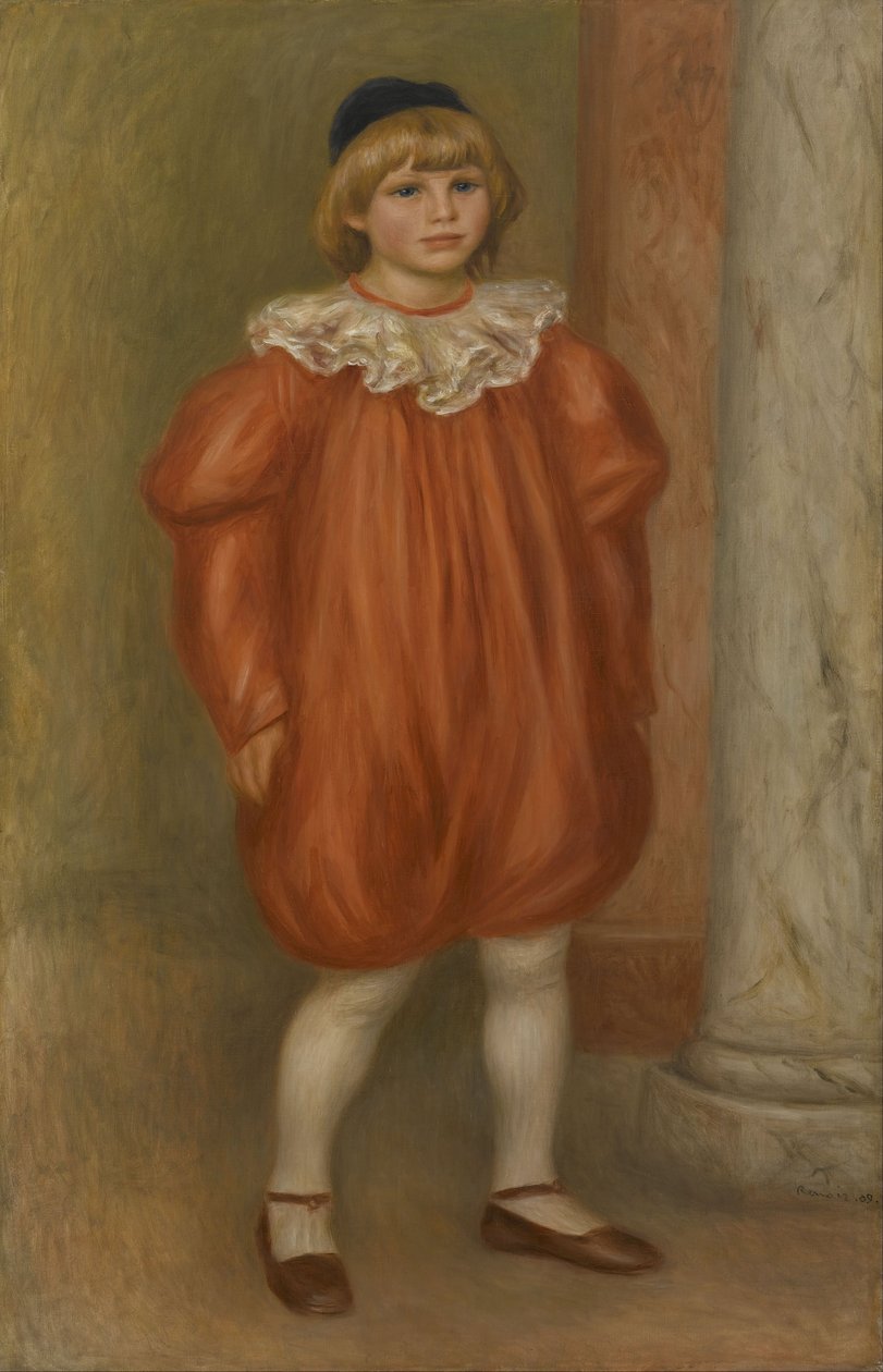 Claude Renoir v kostýmu klauna od Pierre-Auguste Renoir