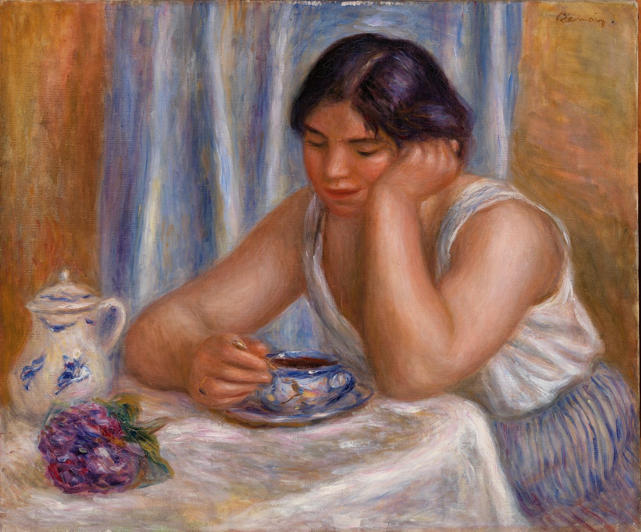 Šálek čokolády (žena s čokoládou) od Pierre-Auguste Renoir
