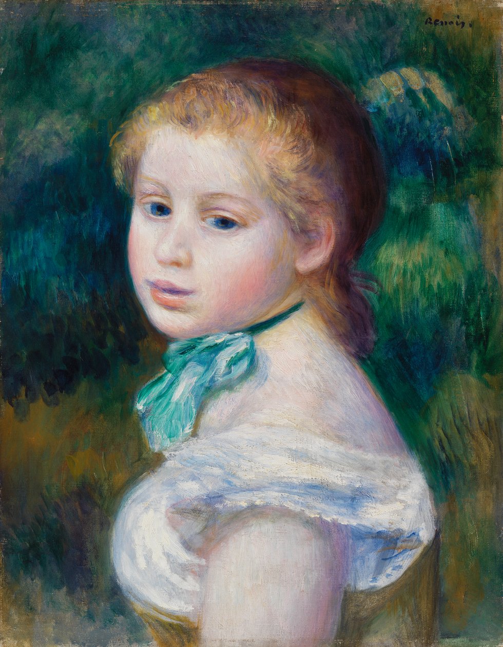 Hlava mladé dívky od Pierre-Auguste Renoir