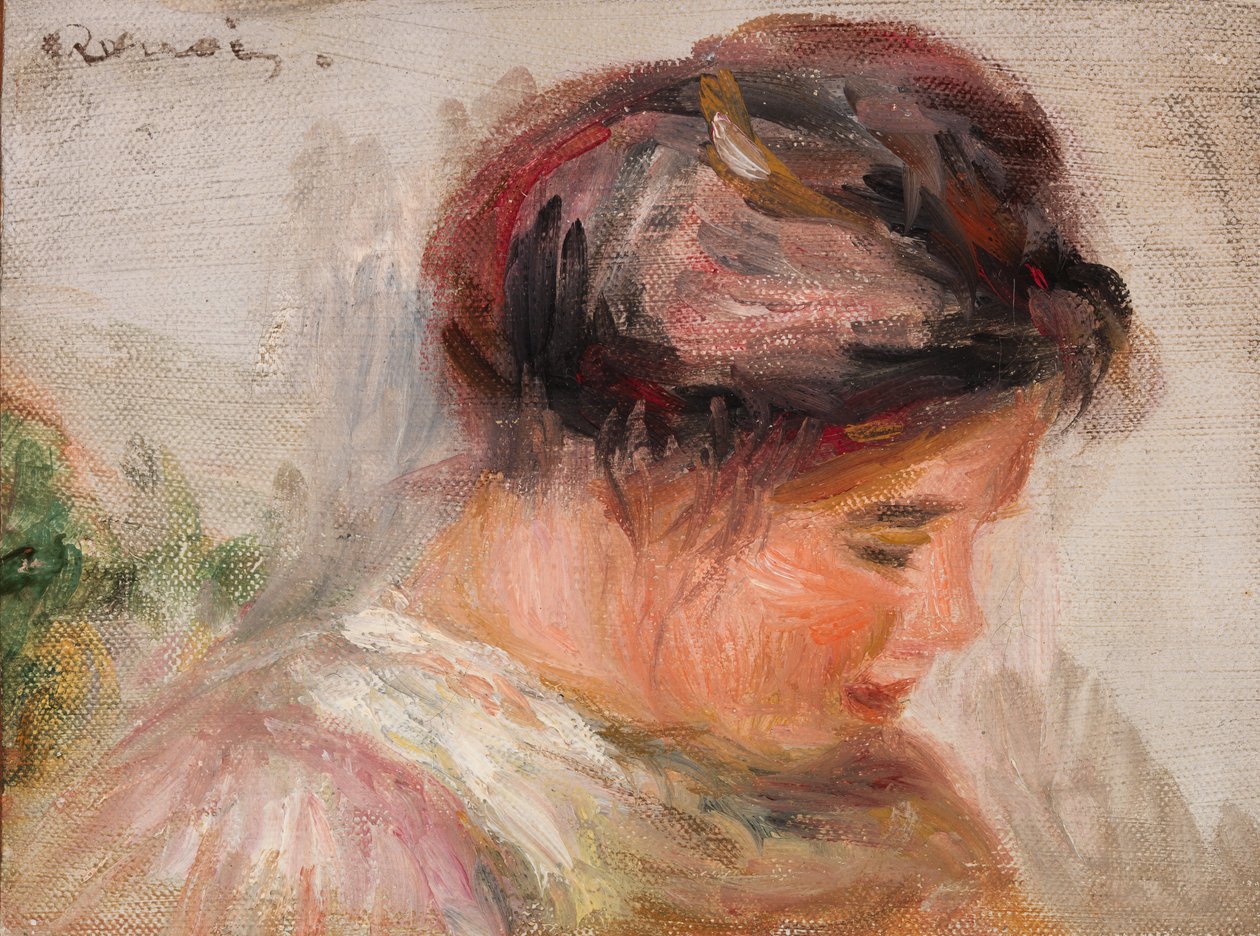 Hlava mladé dívky od Pierre-Auguste Renoir