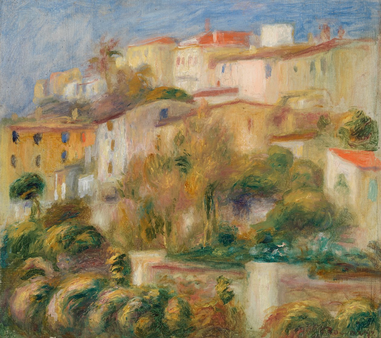 Domy na kopci od Pierre-Auguste Renoir
