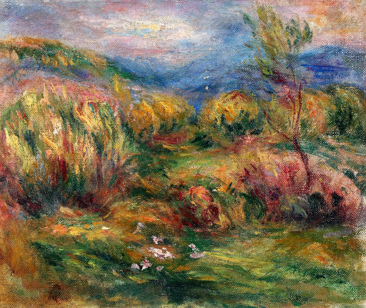 Krajina u Cagnes-sur-Mer od Pierre-Auguste Renoir