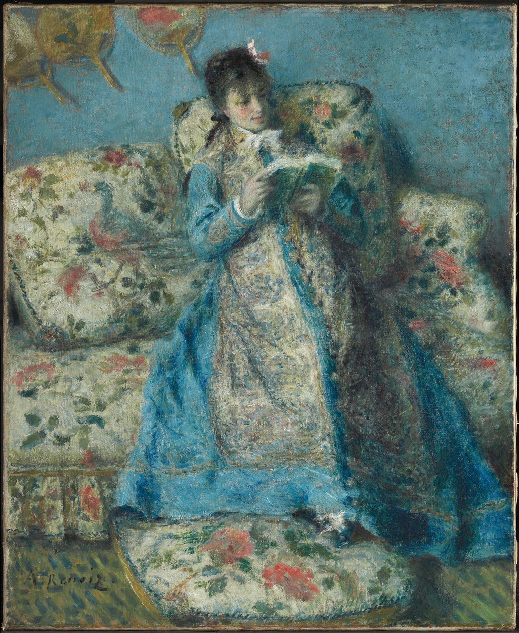 Portrét madame Monetové (madame Claude Monetová čte) od Pierre-Auguste Renoir