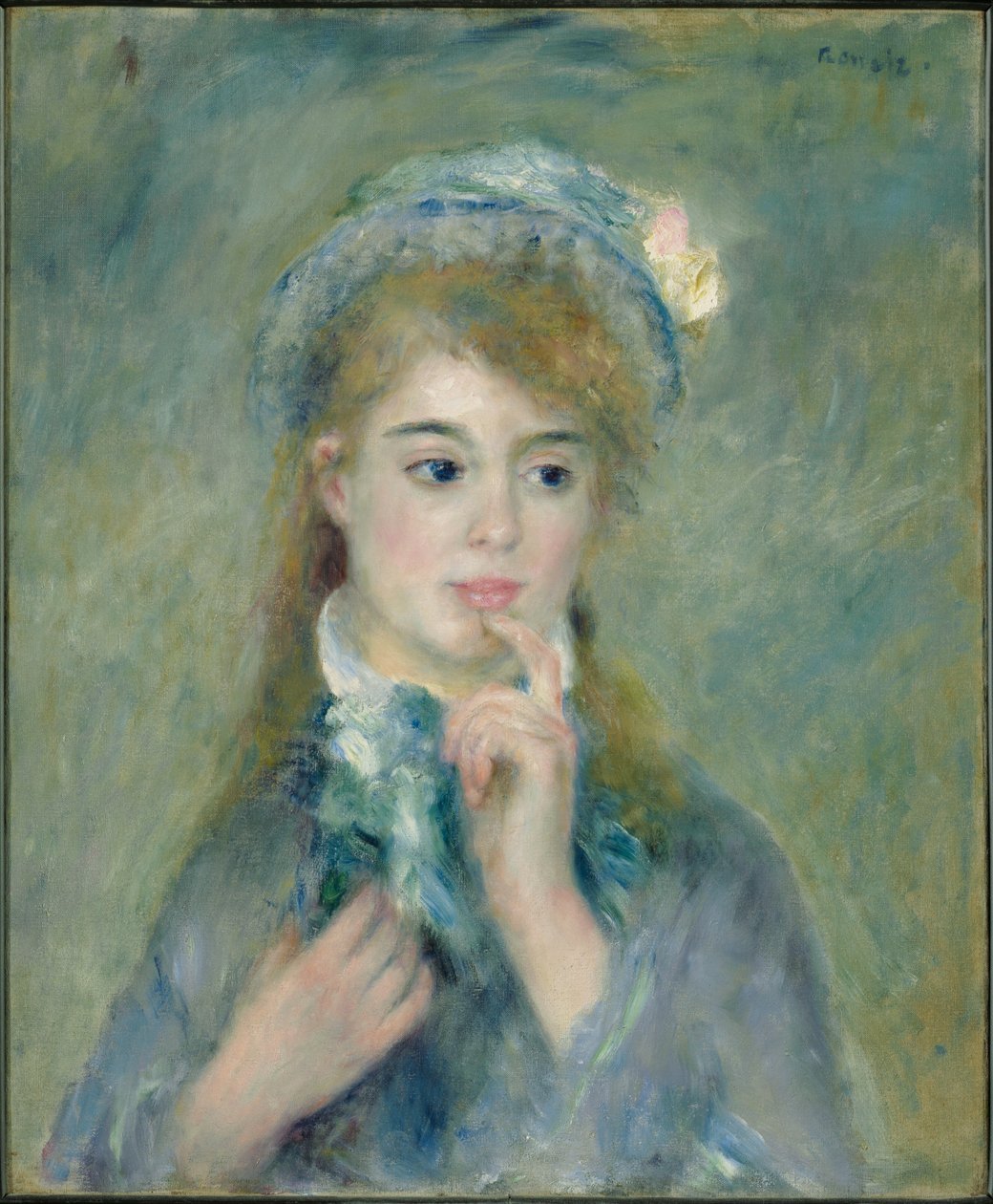 Portrét mladé ženy (Naivka) od Pierre-Auguste Renoir