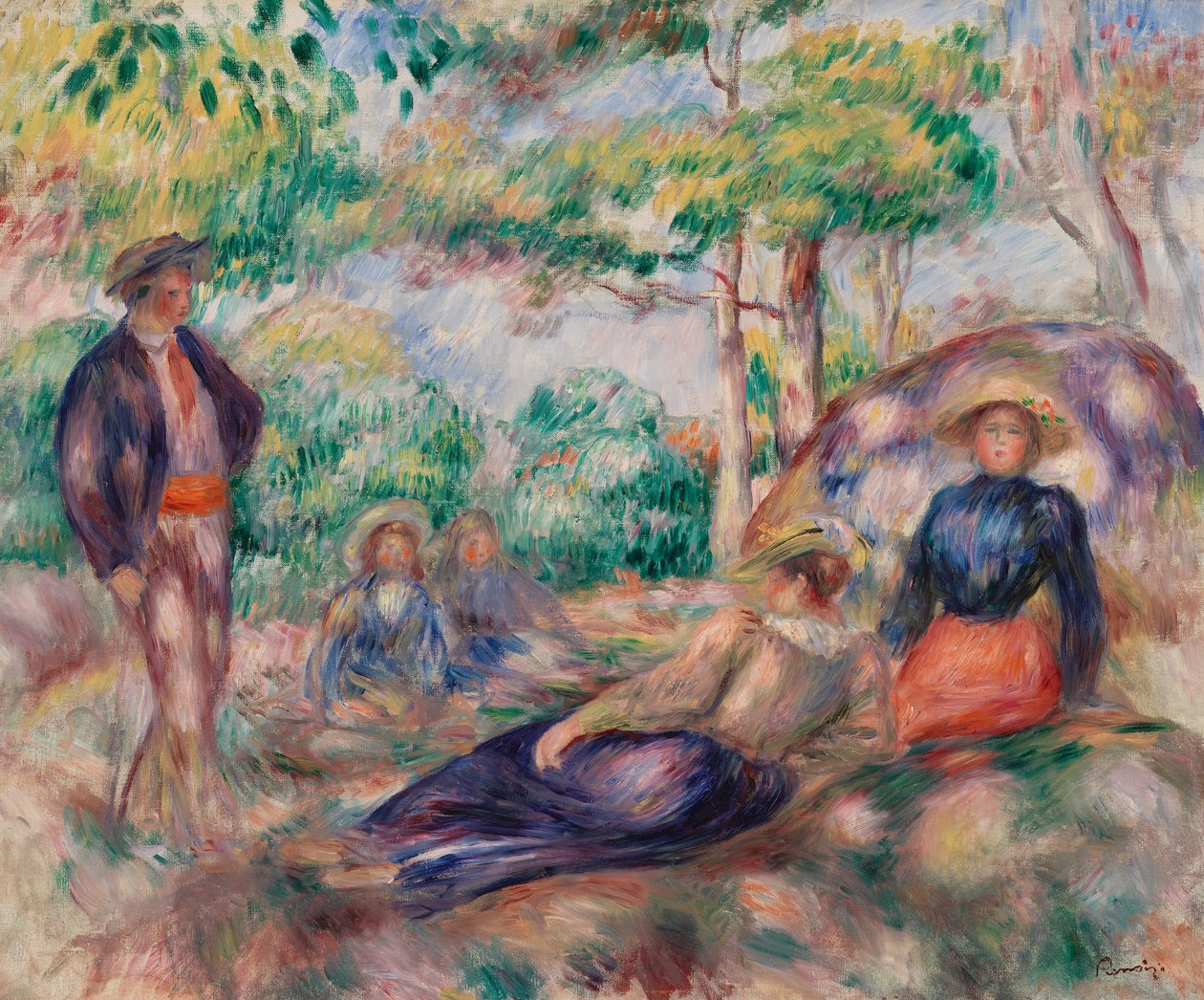 Odpočinek v trávě od Pierre-Auguste Renoir